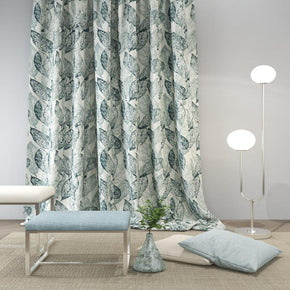 NATURAL BIG LEAF POLYESTER CURTAIN FABRICS   130